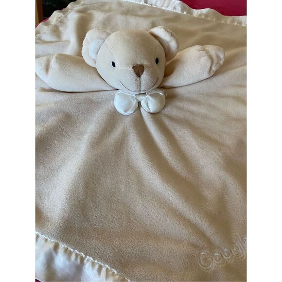 Google, beige bear with bow tie lovey baby security, google 18 inches ￼ - Picture 4 of 6